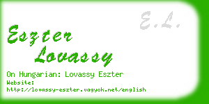 eszter lovassy business card